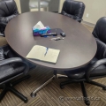 Espresso Oval Office Boardroom Meeting Table 72" x 48"